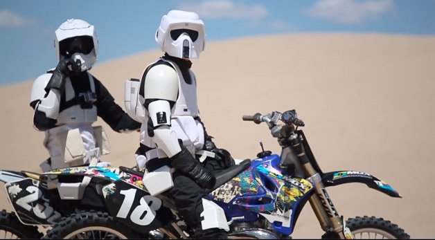 Scout Troopers Trade in Their Speeder Bikes for Motocross Action