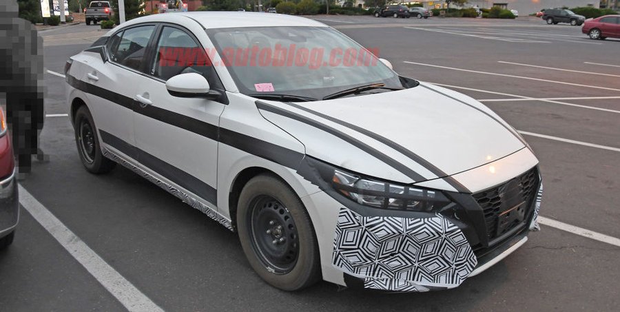 2021 Nissan Sentra spied with interior exposed, showing off manual transmission
