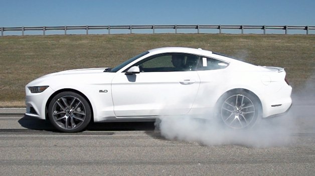 Ford Demonstrates Mustang's New Line Lock Burnout Feature