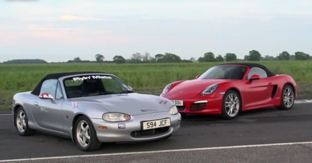 Modded Budget Mazda Miata Takes on New Porsche Boxster in More Challenges