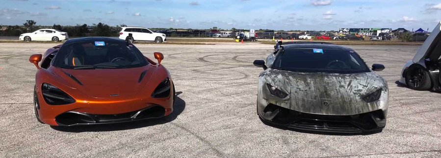 Boosted Huracán Performante Battles Stock 720S In Drag Race