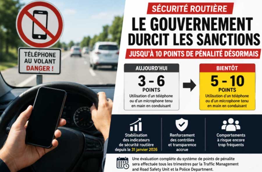 Téléphone au volant : Des pénalités jusqu’à 10 points bientôt imposées