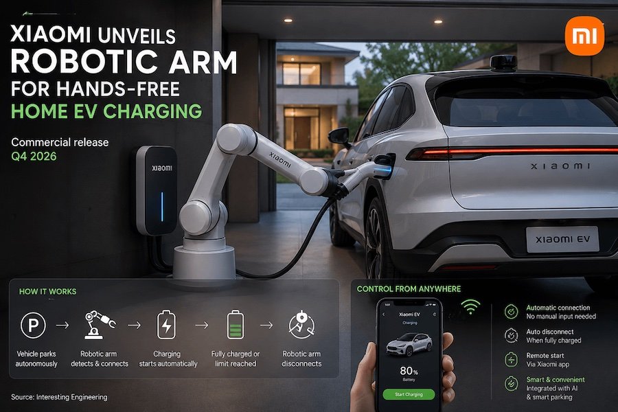 Xiaomi EV robotic charging arm