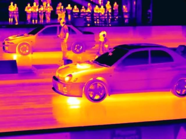A Thermal Imaging Lens Makes Drag Racing Look Insanely Cool
