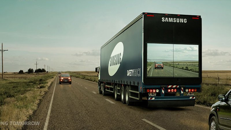 Samsung Shows Off See-Through Truck Tech