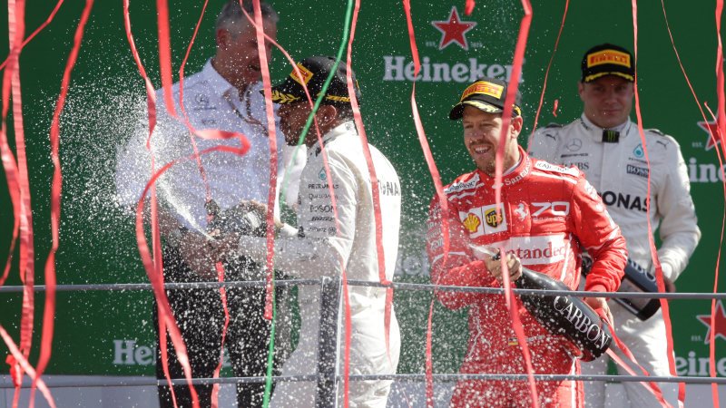 Hamilton wins at Monza, takes Formula One lead from Vettel