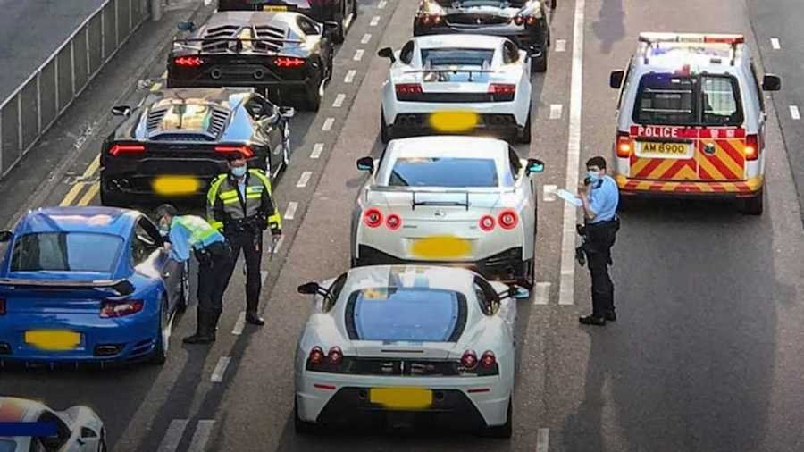 Watch As Hong Kong Police Intercept 45 Supercars For Street Racing