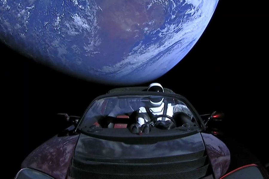 SpaceX's Starman Roadster has ventured past Mars orbit