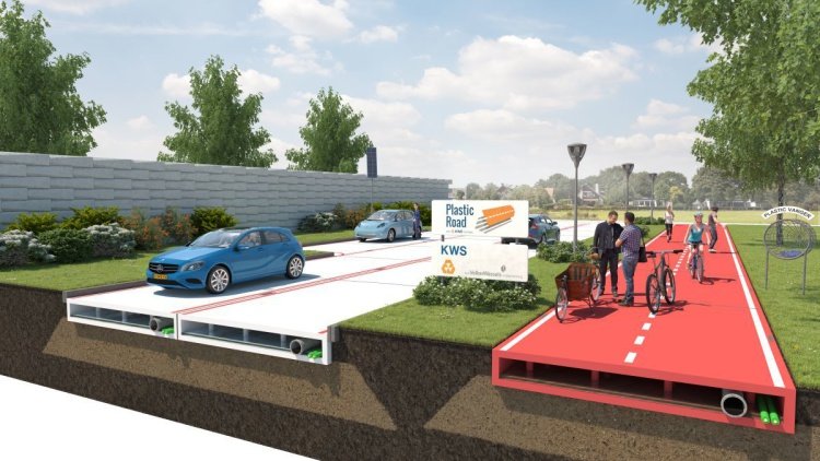 PlasticRoad Would Turn Water Bottles Into Long Lasting Roads