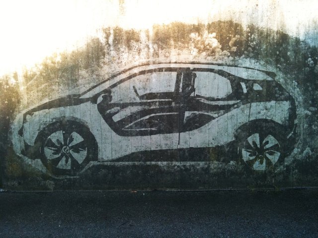 Artists create amazing "reverse graffiti" car art using pollution and a power washer