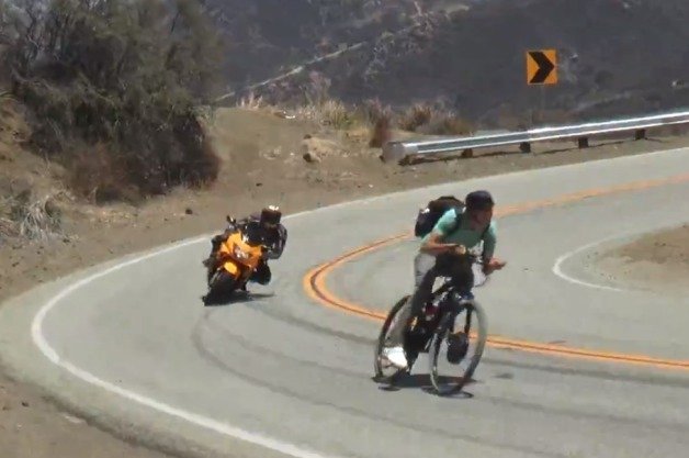 80-km/h Electric Bicycle Tackles Mulholland Highway
