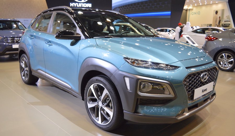 Hyundai Kona showcased at the 2017 Dubai Motor Show