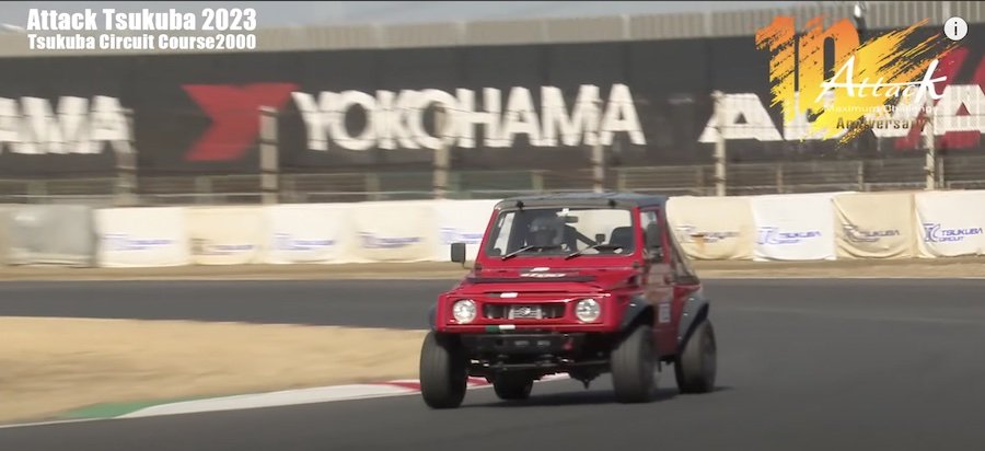 Watch Track-Spec Suzuki Jimny Set Tsukuba Ablaze In Time Attack Lap