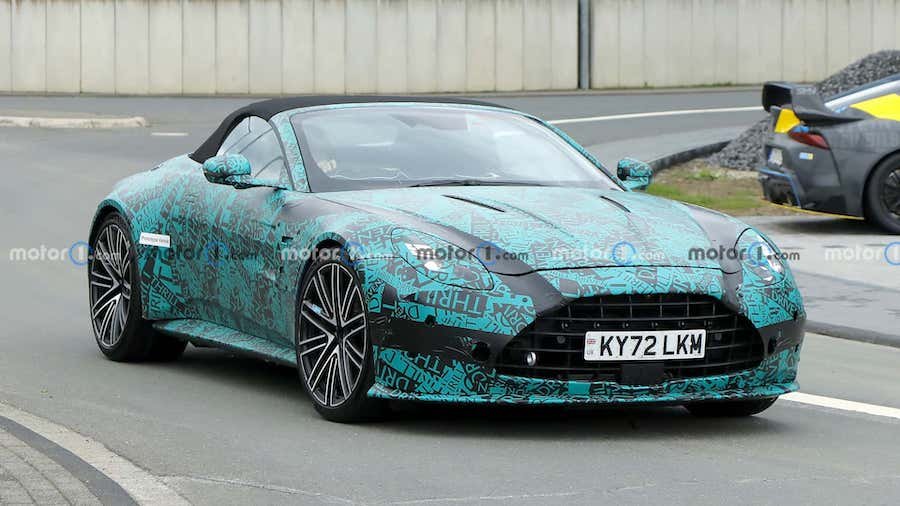 2024 Aston Martin Vantage Spy Video Catches Coupe And Roadster Testing Hard