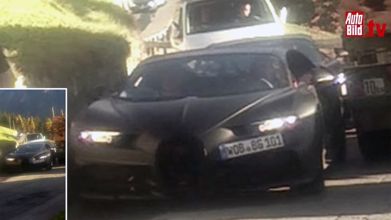 Bugatti Chiron Spied on Video in Tight Spot