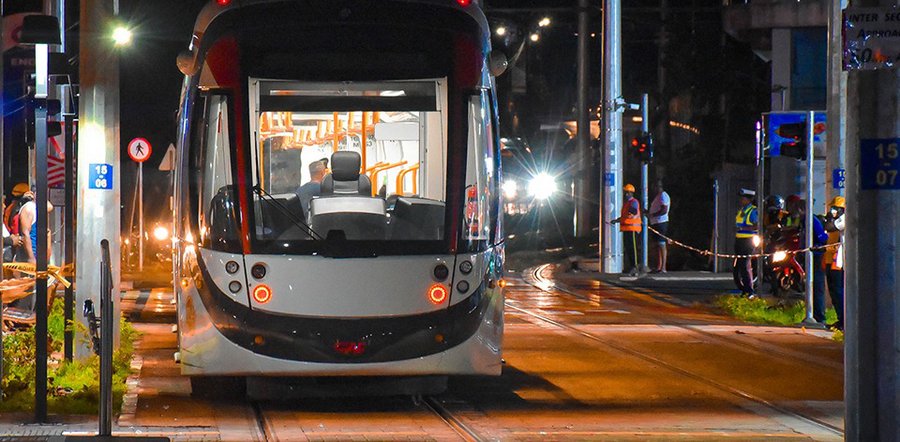 Station Metro Curepipe North : Des écrans endommagés