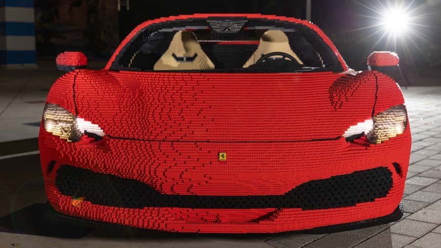 This Life-Size Lego Ferrari 296 GTS Weighs More Than The Real Car
