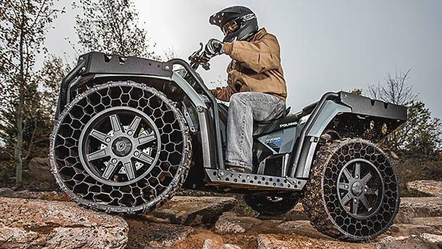 Polaris ATV Gets Novel Non-Pneumatic Tires 