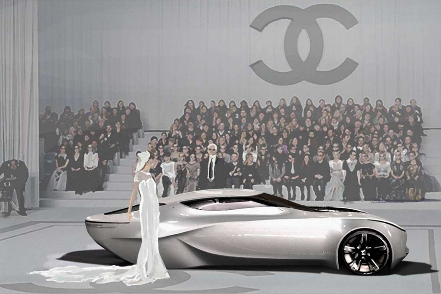 Hommage : l'automobile vue par Karl Lagerfeld