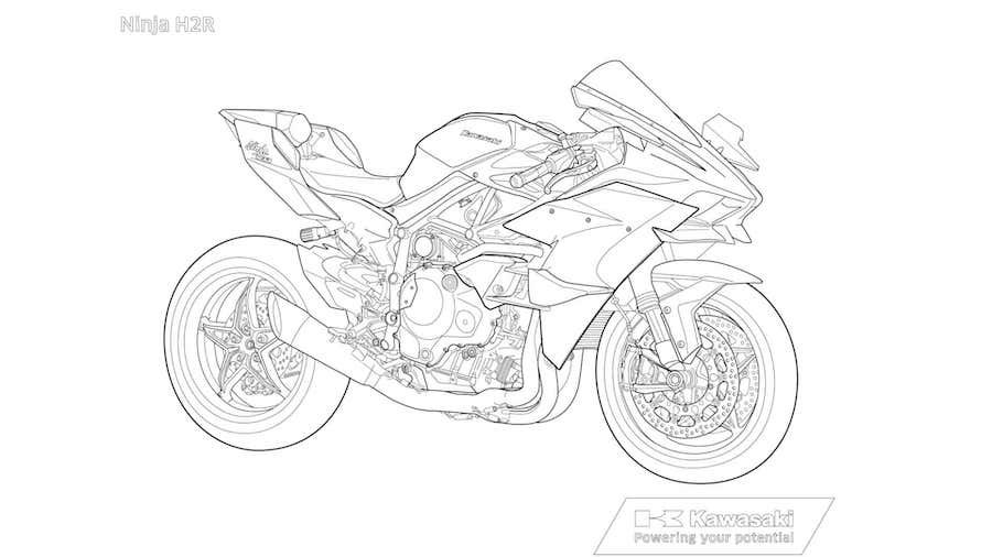 Kawasaki Ninja H2™RさんはInstagramを利用しています:「Drawing of Kawasaki H2R 🎨 By  @minhkhang1203」 | Bike drawing, Cool car drawings, Bike sketch