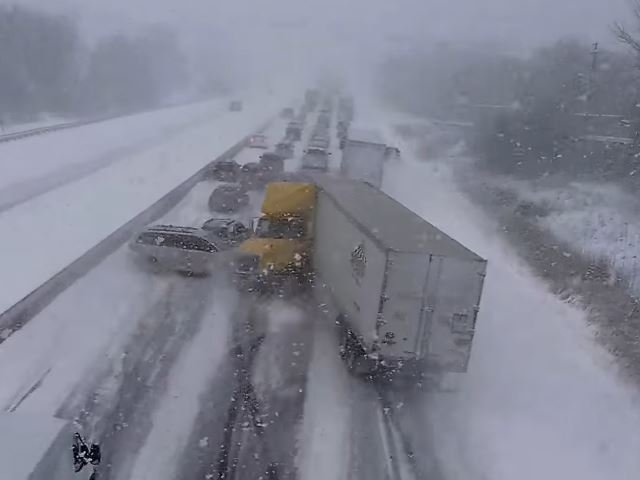 Video Captures The Start Of A Massive Pile-Up On Canadian Highway