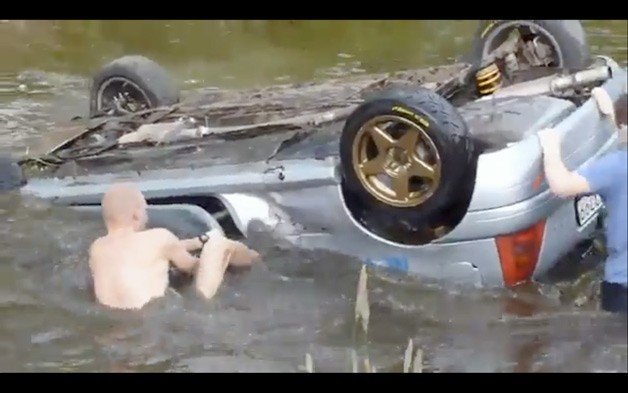 Watch Spectators Rush to Save Lives of Rally Drivers Trapped in Capsized Renault