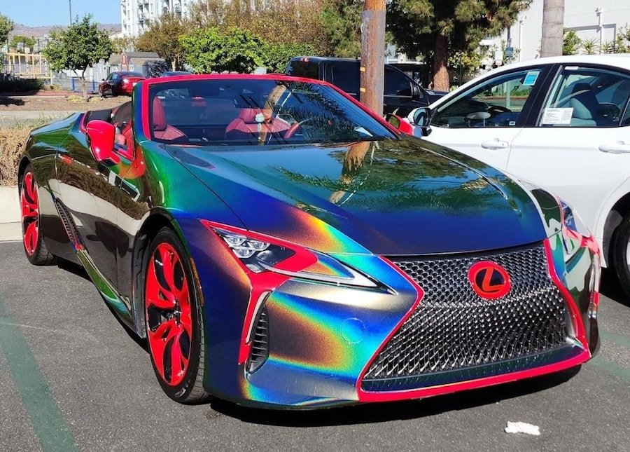 Custom-Wrapped Lexus LC 500 Looks Like Unicorn Puke