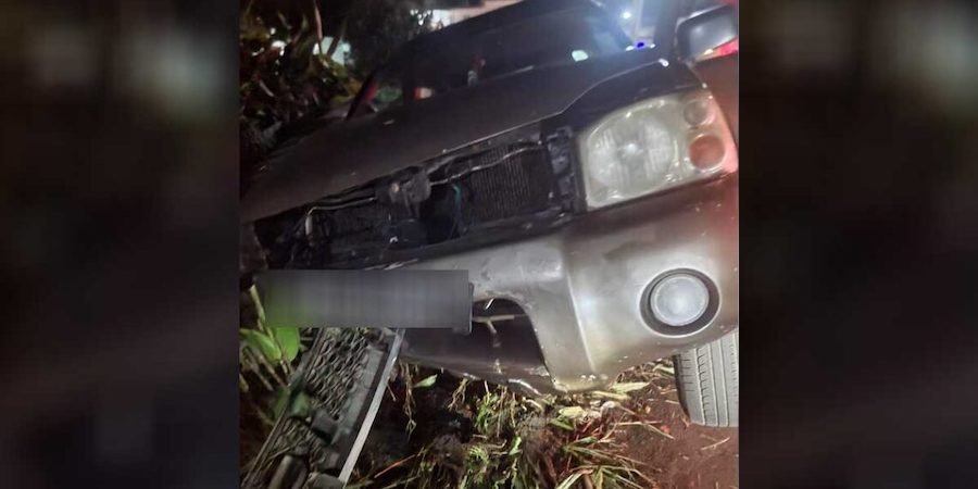 Nouvelle-Découverte : un 4×4 dérape et termine sa course contre un parapet