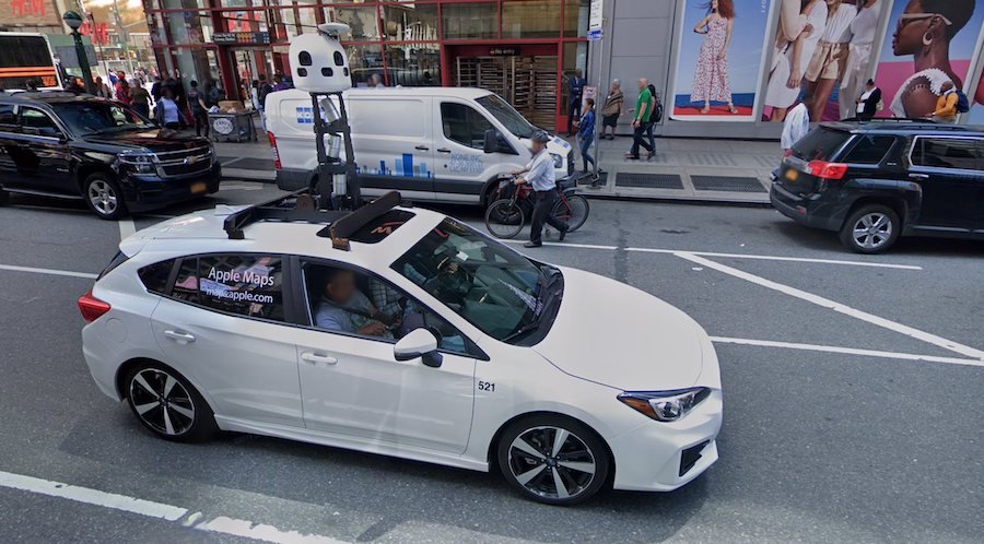 Google Maps Car Meets Apple Maps Car, It’s Love at First Sight