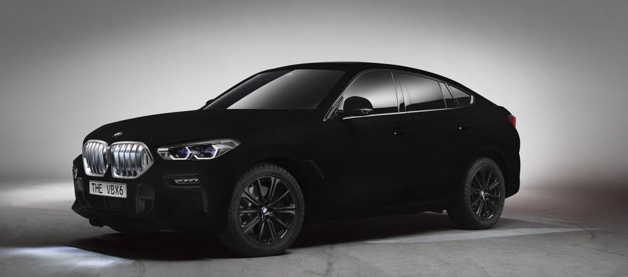 Vantablack paint is so black, this 2020 BMW X6 looks two-dimensional