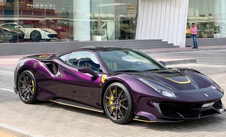 Viola Hong Kong Ferrari 488 Pista Shows Amazing Spec, Spotted in Dubai
