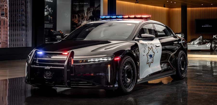 A California Highway Patrol Lucid Air Could Do Police Chases For A Very, Very Long Time