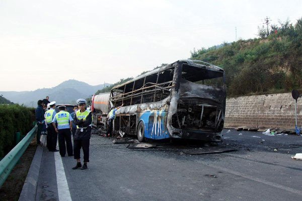 Tanker-Bus Crash Kills 36 In China