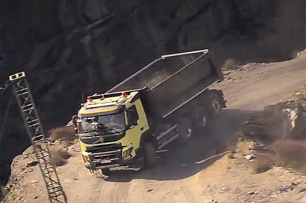 Watch this Volvo Truck Drive Up a Quarry Road Using Hamster-Powered Steering