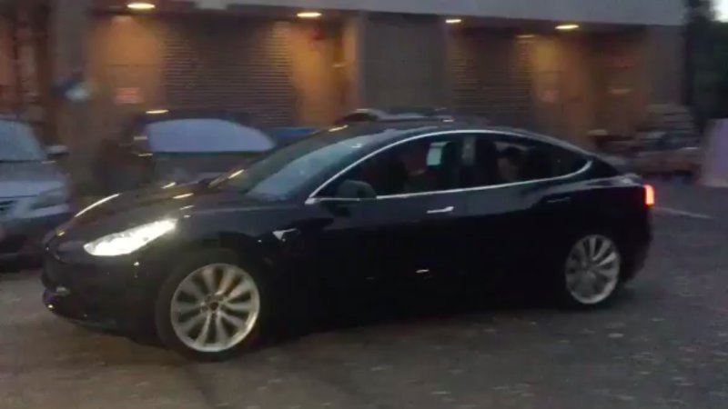 The Tesla Model 3 revealed in final prototype form in Musk tweet