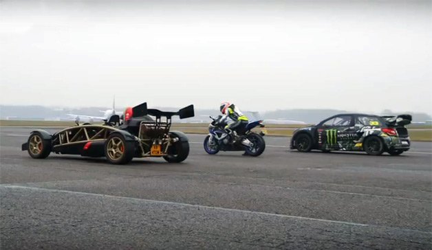 Ariel Atom V8 Pitted Against Citroën DS3 Racer and BMW HP4 Superbike