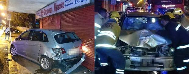 Curepipe: spectaculaire accident hier soir