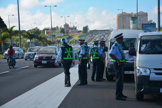 Police road control, Mauritius