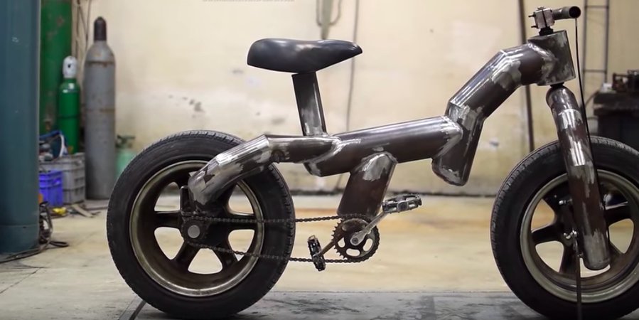 This Cool Homemade Bike Uses Car Rims And Wheels