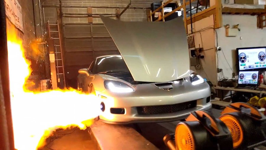 Corvette Explodes On Dyno, Becomes Coolest Flamethrower Ever
