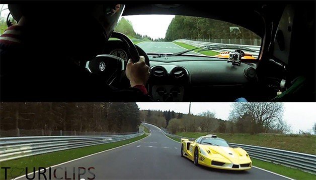 Watch Edo Competition Pit a Ferrari FXX Against a Maserati MC12 Corsa on the 'Ring