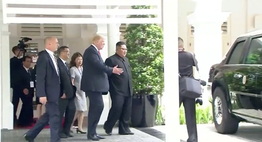Watch President Trump and Kim Jong-Un Bond Over The Beast