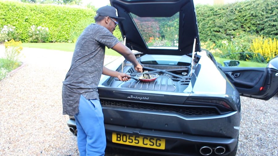 The Lamborghini Huracan Gets So Hot You Can Cook An Egg On It