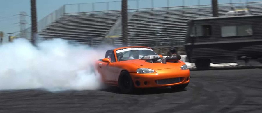 Hellcat-Swapped Mazda Miata Is Back To Rip Burnouts In 6th Gear