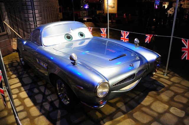 Peterson exhibits some real-life CARS 2 vehicles in Hollywood