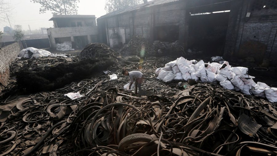 Burning tires: the murky oil business polluting parts of Asia