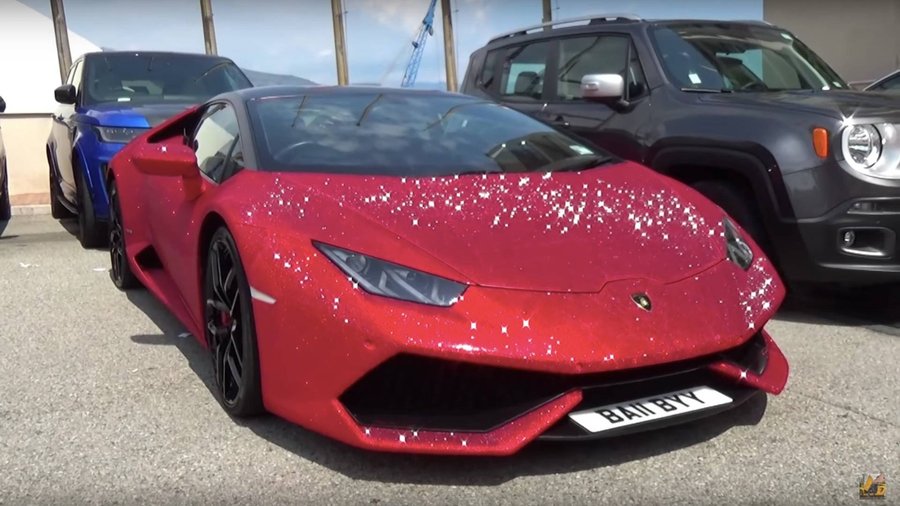 Huracan Covered In 1.3M Swarovski Crystals Is Literally Flashy