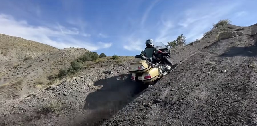 Watch This Honda Gold Wing Do Some Serious Hill Climbing And Tumbling