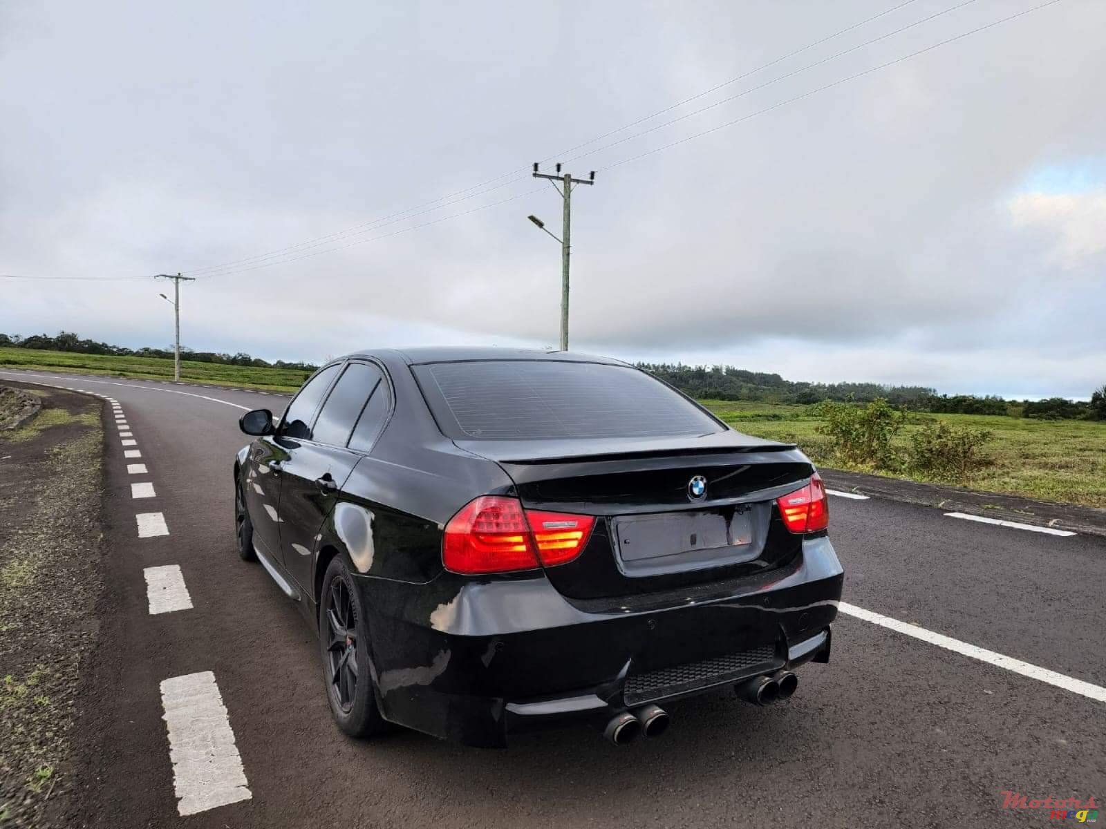 2011' BMW 320 E90 straight exhaust photo #3