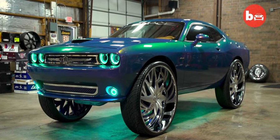 Dodge Challenger On 34-Inch Wheels Is An Opulent Muscle Car